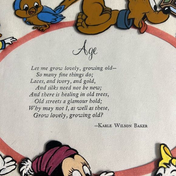 Nursery Decor Wall Hanging Framed Poem With Hand Painted Disney Babies 9.5"x12" - Picture 7 of 10